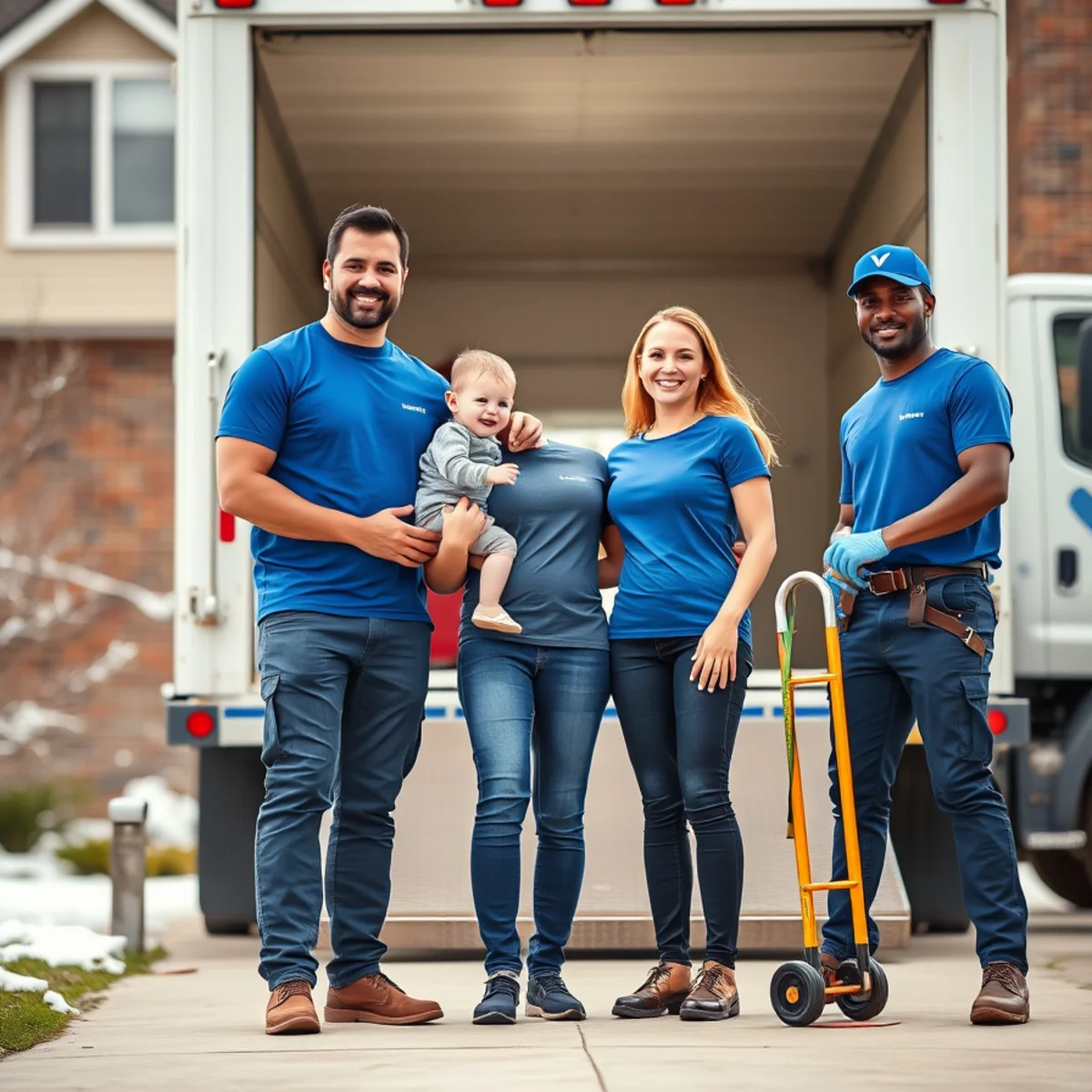 Happy Chicago moving customers with the Melendez Moving crew